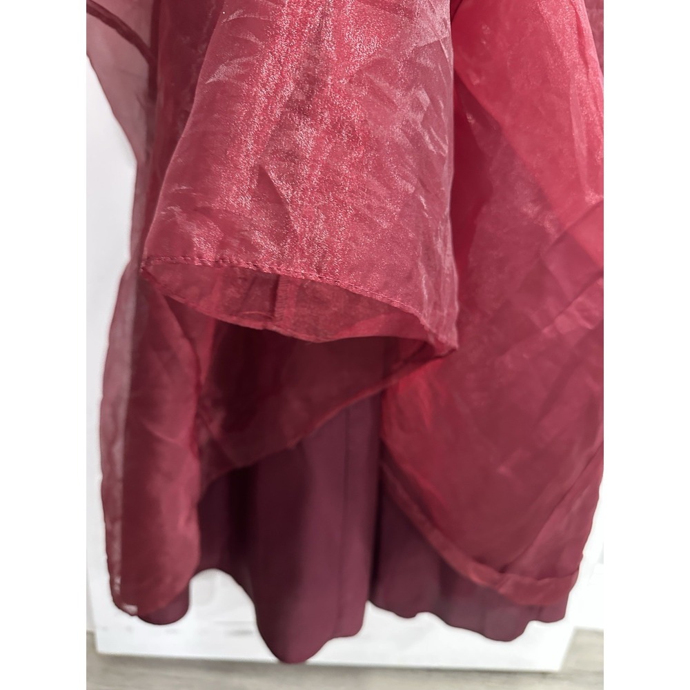 Vtg 90s Y2K Jody California A-Line Wine Burgandy Dress Whimsigoth fairy-prom 7/8 - Picture 3 of 6
